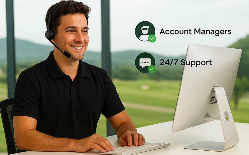 24/7 Golf Management Software Support